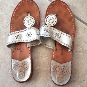 Jack Rogers Flat Sandal in Gold